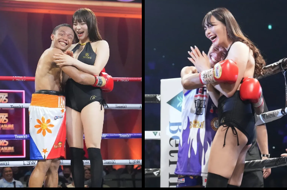 图片[2]-举牌女郎SAORI傲人身姿让拳手无心比赛-乐忧记