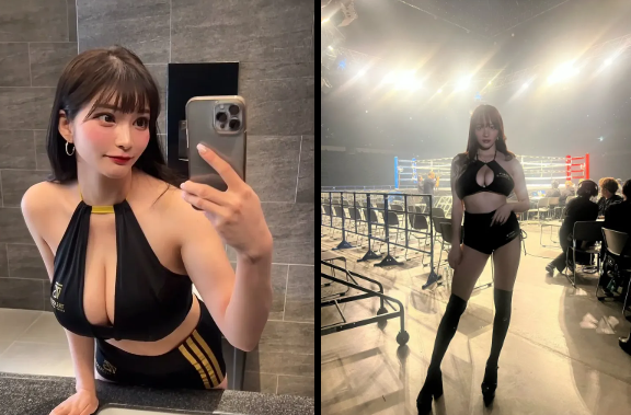 图片[3]-举牌女郎SAORI傲人身姿让拳手无心比赛-乐忧记